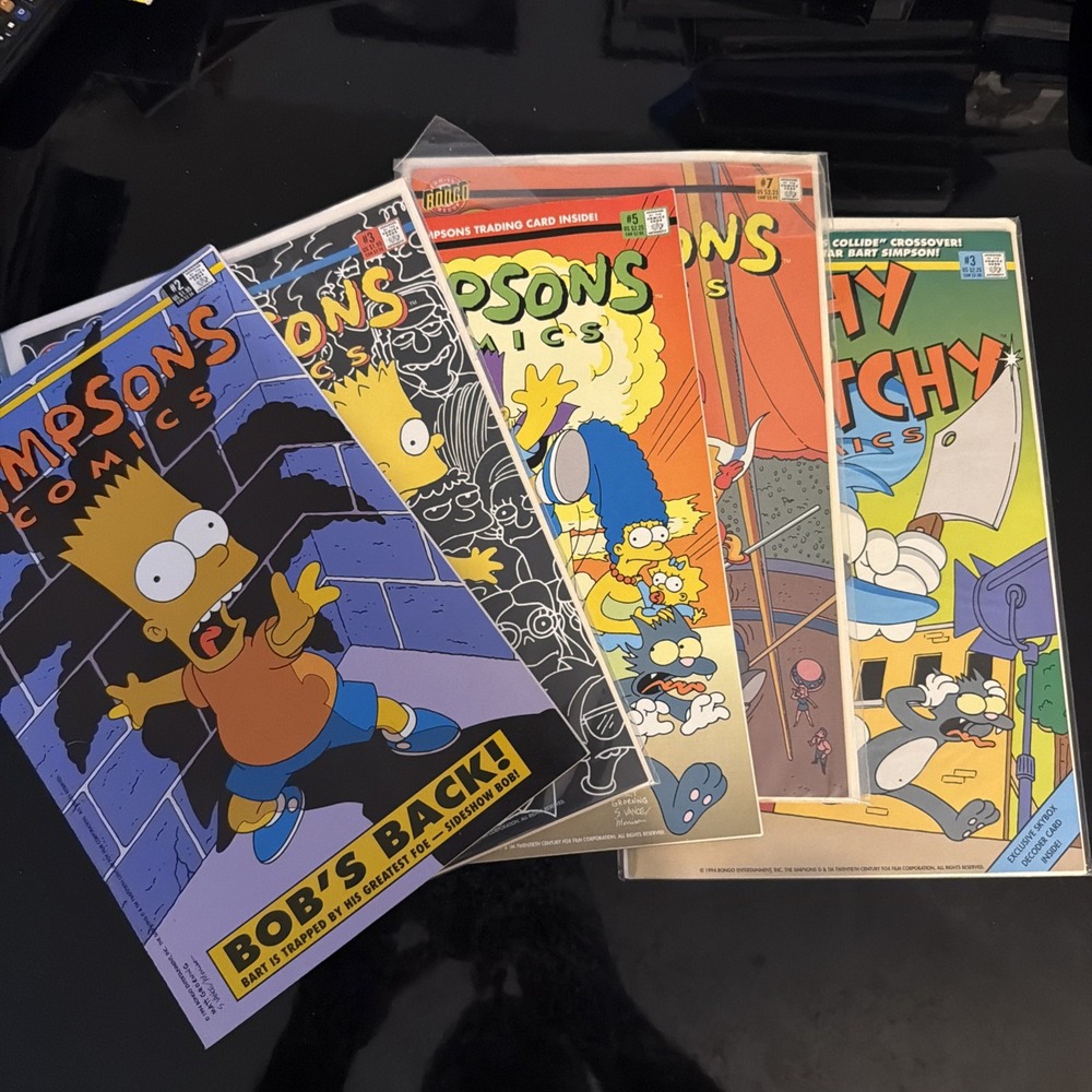 Simpsons Comics #2,3,5,6,7 Plus Extra Bongo Comics (1994) McCain Comics Vintage